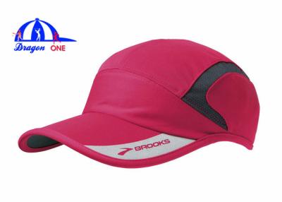 China 100% Polyester Woven Running Sport Caps Customized Hats With Reflective Printing Logo for sale