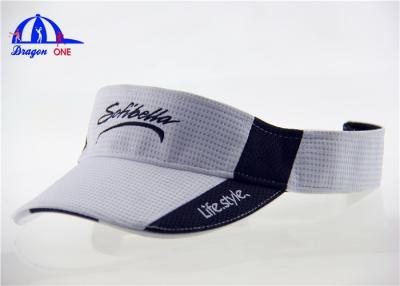 China Custom 100% Polyester Woven Running Sun Visor Hats With Embroidery Logo for sale