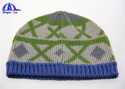 China Embroidered Hockey Knitted Beanie Hats / Adult fold up beanies for men for sale