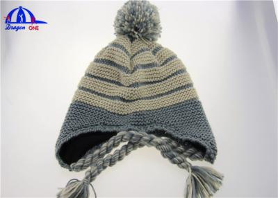 China Acrylic Knitted Beanie Hats With Jacquard for sale