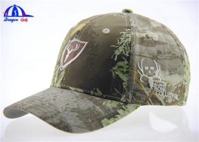 China Customized Logo Printed Advertising Camo Baseball Cap , Cotton Sports Hat for sale