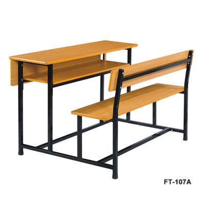 China School sets attached school desks and fixed chair student desk and chair for sale