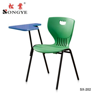 China School Sets Modern Design Plastic Training Chair Sketching Chair With Plastic Notebook Chairs With Metal Legs for sale