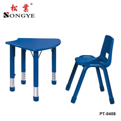 China Plastic tables and adjustable children's chair for kindergarten for sale