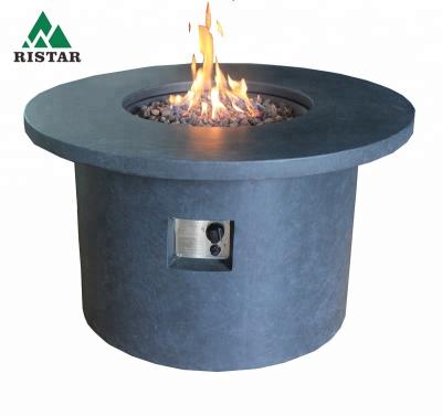 China Stored round outdoor gas fire pits table top in patios for sale