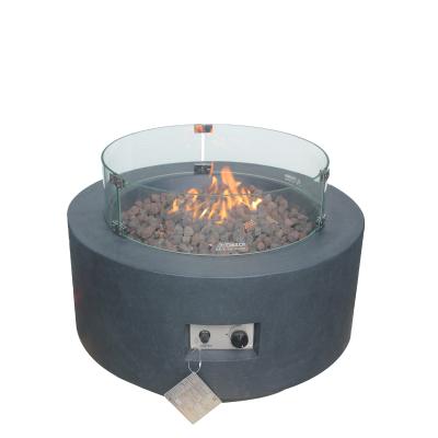 China Stocked Round Concrete Gas Firepit Bowl For Outdoor Living for sale