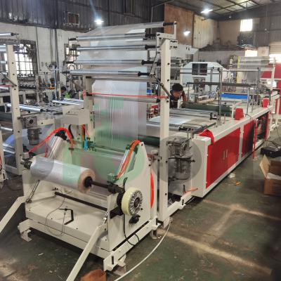 China Food Automobile Tape-Through Continuous-Rolled Garbage Bag Making Machine for sale