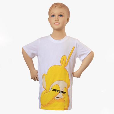 China MOQ 500pcs Wholesale Custom 100% Anti-Shrink Boy T-shirts Cotton Kids White T-shirts for sale