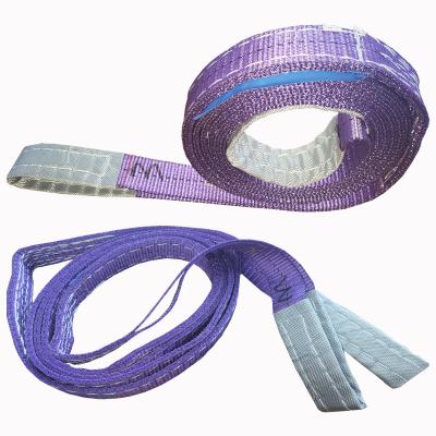 China Cargo lifting belt new product cheap price purple color tenacity carrier 1T polyester high belt sling for lifting with endless webbing for sale