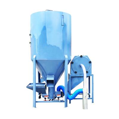 China Animal Feed Production Line Durable Crusher Mixer Feed Machine And Vertical Dust-proof Feed Machine for sale