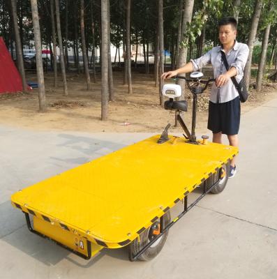 China Transoprt 4 Wheels Electric Flat Cargo Cart With 1000 Kg Loading Capacity For Aquaculture for sale