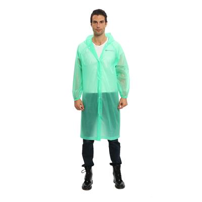 China 100% Wholesale Plastic Portable Disposable Adult Waterproof Rain Coat /Windproof/Eco-friendly/Durable/Soft PEVA Poncho Raincoat With Hood For for sale