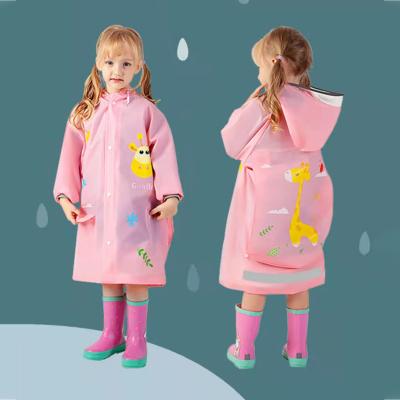 China EVA Plastic Raincoat Reusable Cute Stylish Children Hot Selling Fashion Bachelorette Rainwear Cartoon Children Waterproof Rainwear for sale