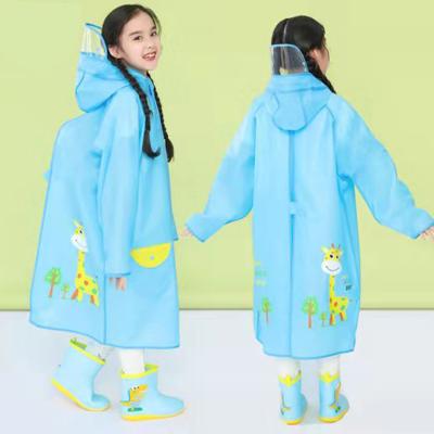 China Bachelorette Rainwear Reusable Kids Raincoat Cute Cartoon Rainwear EVA Children's Raincoat With Double Brim And Hood for sale