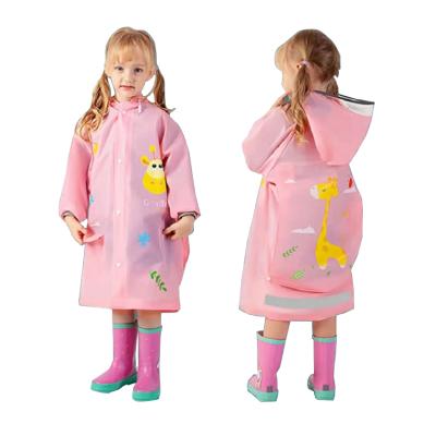 China Hot Cute Cartoon Design Bachelorette Waterproof Clothes EVA Reusable Children Plastic Raincoat Raincoat for sale