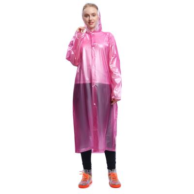 China Plastic Raincoat Carry Bag Rain Coat Reusable PVC Waterproof Clothing 100% Single Adult Custom Long Raincoat For Men And Women for sale