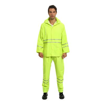 China High Quality Working Reflective Type Slit Suit Men Singlet Raincoat Raincoat High Visibility Adult Raincoat Safety Raincoat Rain Pants for sale