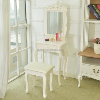 China D1706 Multifunctional Modern Wooden Dressing Table Vanity Table Mirror French MDF Girl Dressing Table for sale