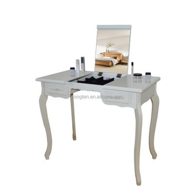 China D1712 Storage Drawer Hidden Mirror Home Decor Dressing Table Mirror with Drawer Bedroom Vanity Table Desk Table for sale