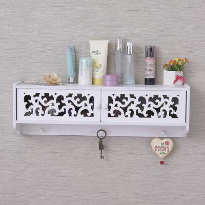 China G0223 Modern White Wooden Wall Shelf Home Decoration Wall Mount Bracket Storage Rack Products Display Rack Wall Shelf for sale