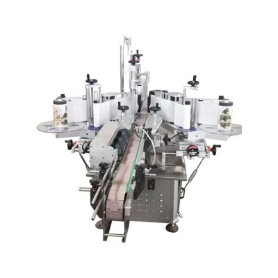 China Automatic Food Roll 2 Side Labeling Machine Round Bottle Labeling Machine Sticker Labeling Machine for sale