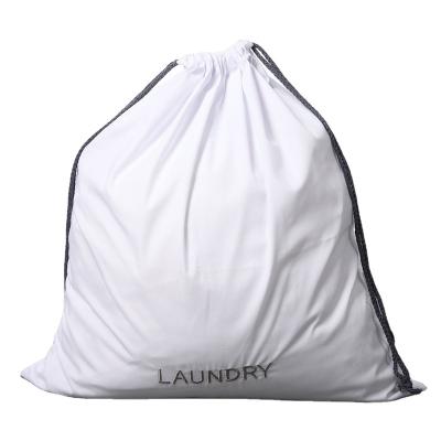 China Traditional High Quality Canvas Fabric Drawstring Laundry Bag For Dust Proof for sale