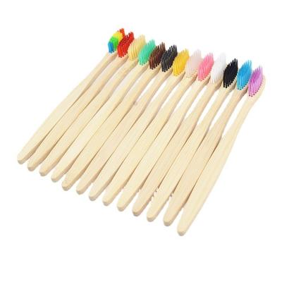 China Hot Selling Luxury/ECO/Economic Degradable Eco Friendly Bamboo Toothbrush with Different Color Bristle for sale