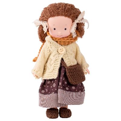 China Kids Gift Handmade Waldorf Dolls With Clothes Curly Hair Kawaii Girl Plush Doll Soft Stuffed Baby Comfort Toys Kids Birthday Gifts for sale