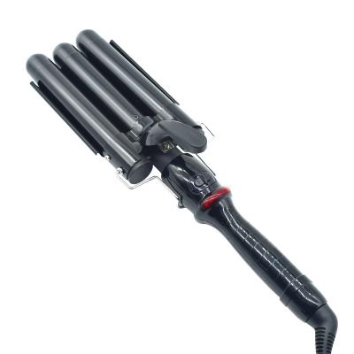 China For Home Use 3 Barrel Curling Iron Triple Barrel Water Ripple Quick Heat Multi-styler Hair Curlring  Rollers Curler for sale