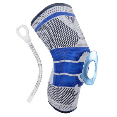 China 111-6 Breathable Nylon Knee Brace Support Pain Relieve Basketball Leg Sleeve for sale