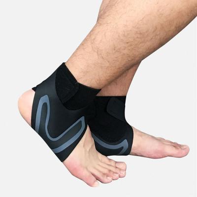 China Breathable Black Neoprene Ankle Brace Support Wrap For Basketball Running Ankle Sprains for sale