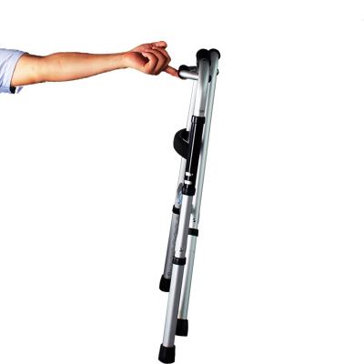 China Folding Stainless Steel Walker Aid For Elderly Quadrupeds Crutches 1 Year Warranty for sale