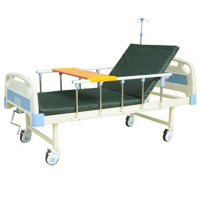 China Multifunctional Adjustable Hospital Bed ABS 2 Headboard Crank Manual Free spare parts for sale