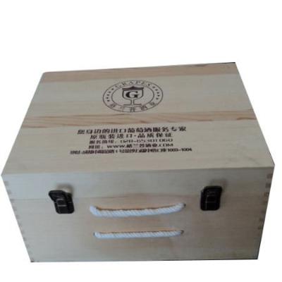 China Beautiful Europe Design Wooden Wine Bottle Box for sale