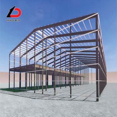 China Gelast staalframe Metalen gebouwen Sandwichpaneel Staalconstructie Prefab Te koop