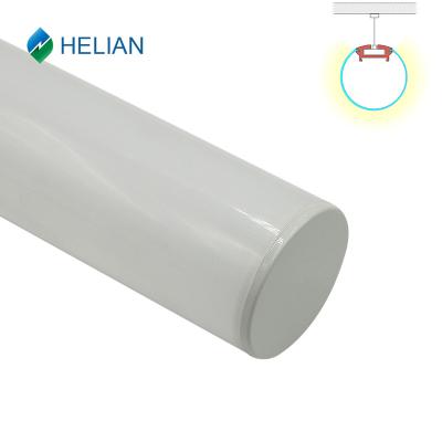 China PC Cover Can Adjust Several Different Sizes Housing Channel Aluminum Extrusion Strips 80mm Round Shape Led Aluminum Extrusion Profile for sale