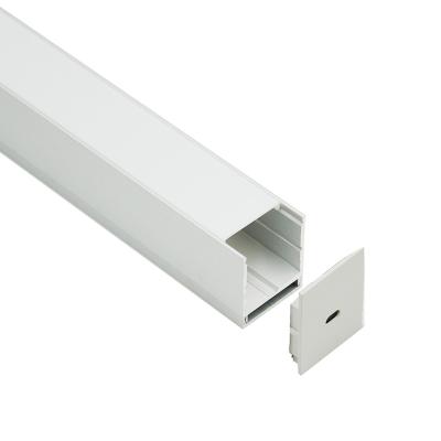 China Decorations Surface Mounted Square Type Popular LED Aluminum Profile Extrusion Channel For Led Strip T-slot Aluminum Profile Extrusion for sale