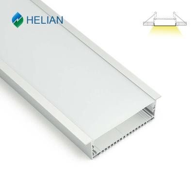 China Decorations wide recessed led light lamps led aluminum profiles for strip light with PMMA cover for sale