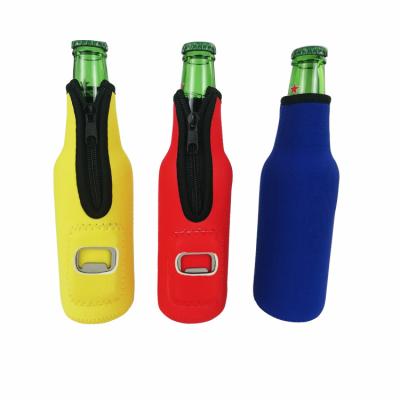 China Hot Selling Custom Beer Waterproof Neoprene Comfortable For Beer 330ml Glass Bottle With Bottle Opener for sale