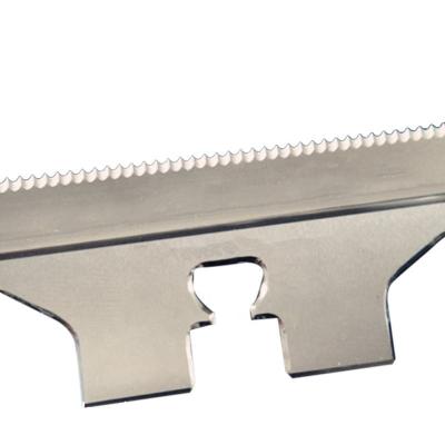 China SUS440 Packing Machine Blade Straight Serrated Toothed To Open Cardboard Boxes for sale