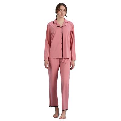 China 2022 High Quality Breathable Two-Piece Set Women Nightgowns Pajamas Source Manufacturer New Long Sleeve Pajamas Woman for sale