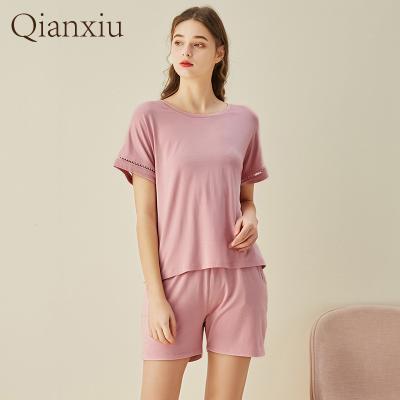 China Ladies Sleepwear Summer Pajamas Super Soft Squishy Squishy Pajamas For Woman Two Piece High Quality Comfortable Women Nightgowns Shorts Set for sale