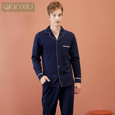 China Wholesale Bamboo Thermal Cotton Men's M-3XL Pajamas Assortment Couples Hot Selling Men's Long Sleeve Pajamas Pajamas Sleep Suits for sale