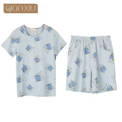 China QUICK DRY Kids Pajamas Set Boy's Cute Printed Pajamas Set Short Sleeve Bamboo Sleepwear Clothing Set for sale