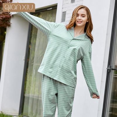 China Factory Direct Clearance Cotton Breathable Women's Long Sleeve Spandex Pajamas Women's Pajamas Sets for sale