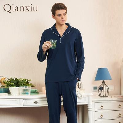 China New thermal men's pajamas for autumn and winter fleece thermal men's night wear pajamas set home wear for sale