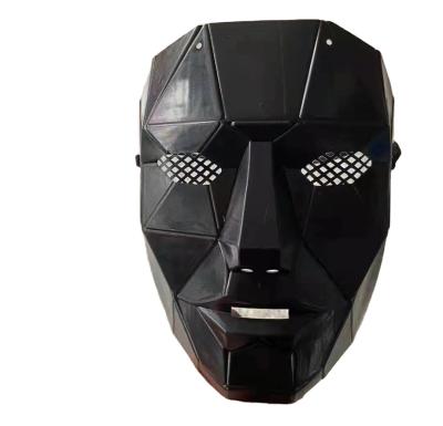 China 2021 Festival Celebration Korean Plastic Black Mask Hot Sale TV Cosplay Halloween Red Man Triangle Square Round Face Mask for sale