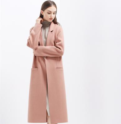 China OEM Small MOQ Double Face Viable Wool Coat Handmade Overcoat for sale