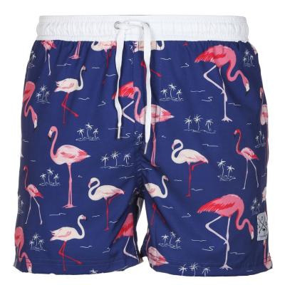 China Pineapple QUICK DRY Running Flamingo Printed Board Shorts 4 Way Stretch Beach Quick Dry Shorts for sale