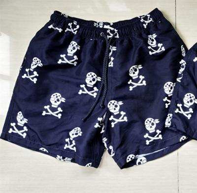 China QUICK DRY Mens Running Skull Printed Beach Shorts Boy's Skull Swimming Shorts for sale